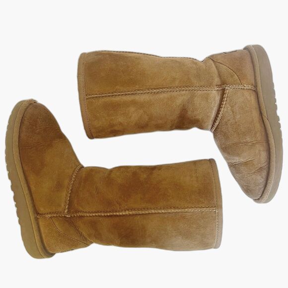 UGG Australia Tall Shearling Boots Tan Fur Kid's Size 3 - Picture 1 of 8